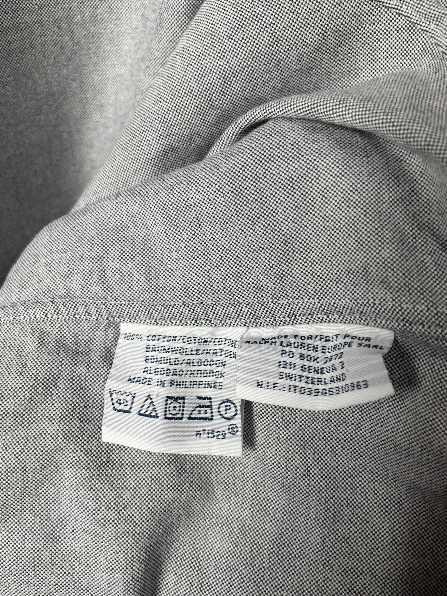 Szara Gładka Koszula Polo Ralph Lauren - Rozmiar XL