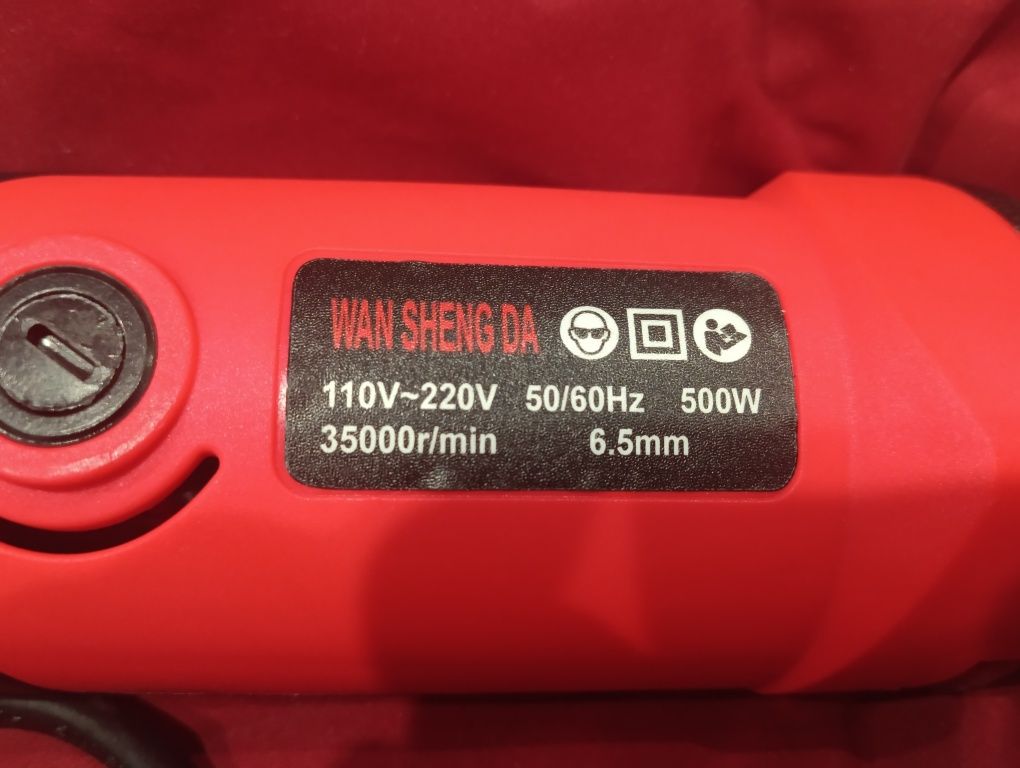 Прямая шлифмашинка 500W, сетевой гравер 220V