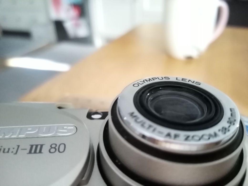 Aparat Olympus mju 3 na części, sprawny, lekko porysowany obiektyw