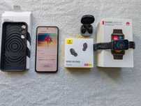 Samsung M35 5G zegarek Huawei słuchawki Baseus etui Spigen gwarancja