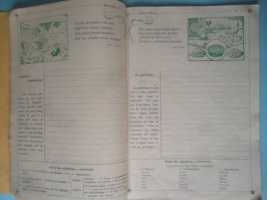 Livro Redacção e Gramática dos anos 1940, NOVO nunca usado