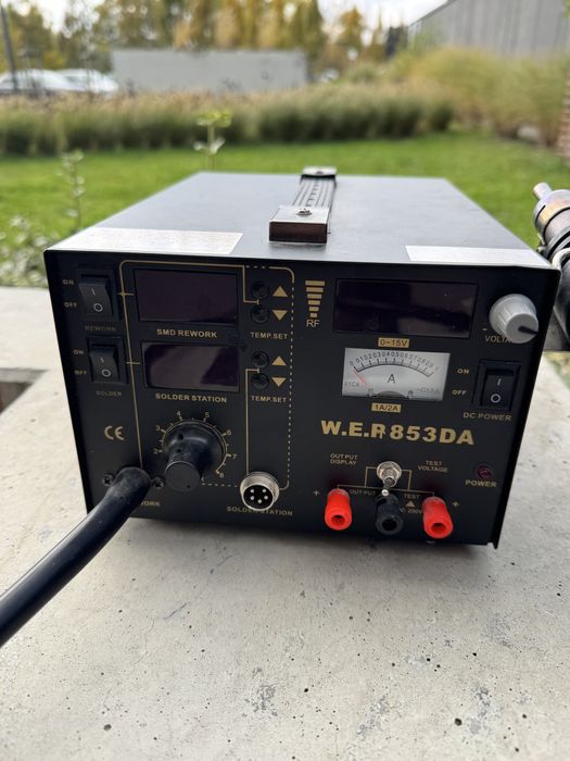 Stacja lutownicza WEP 853DA - hot air + grotowa, kompletna