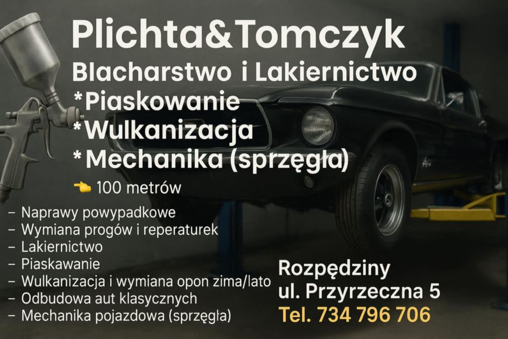 Plichta Blacharstwo Lakiernictwo#Naprawy powypadkowe# Piaskowanie