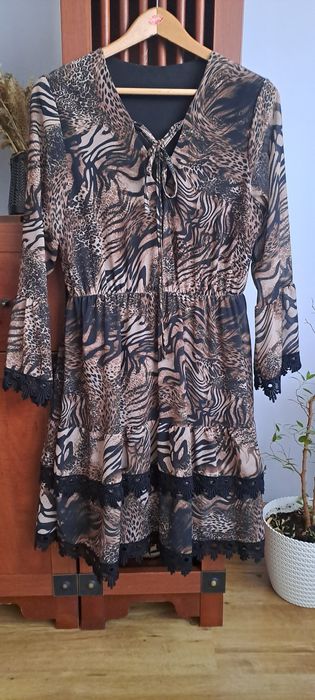 Sukienka Uni panterka