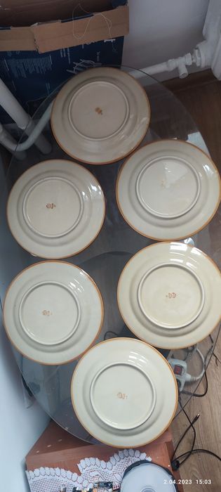 Talerze płaskie Tułowice 24,2cm.6szt.PRL.Na terenie W-wa mogę podrzuci
