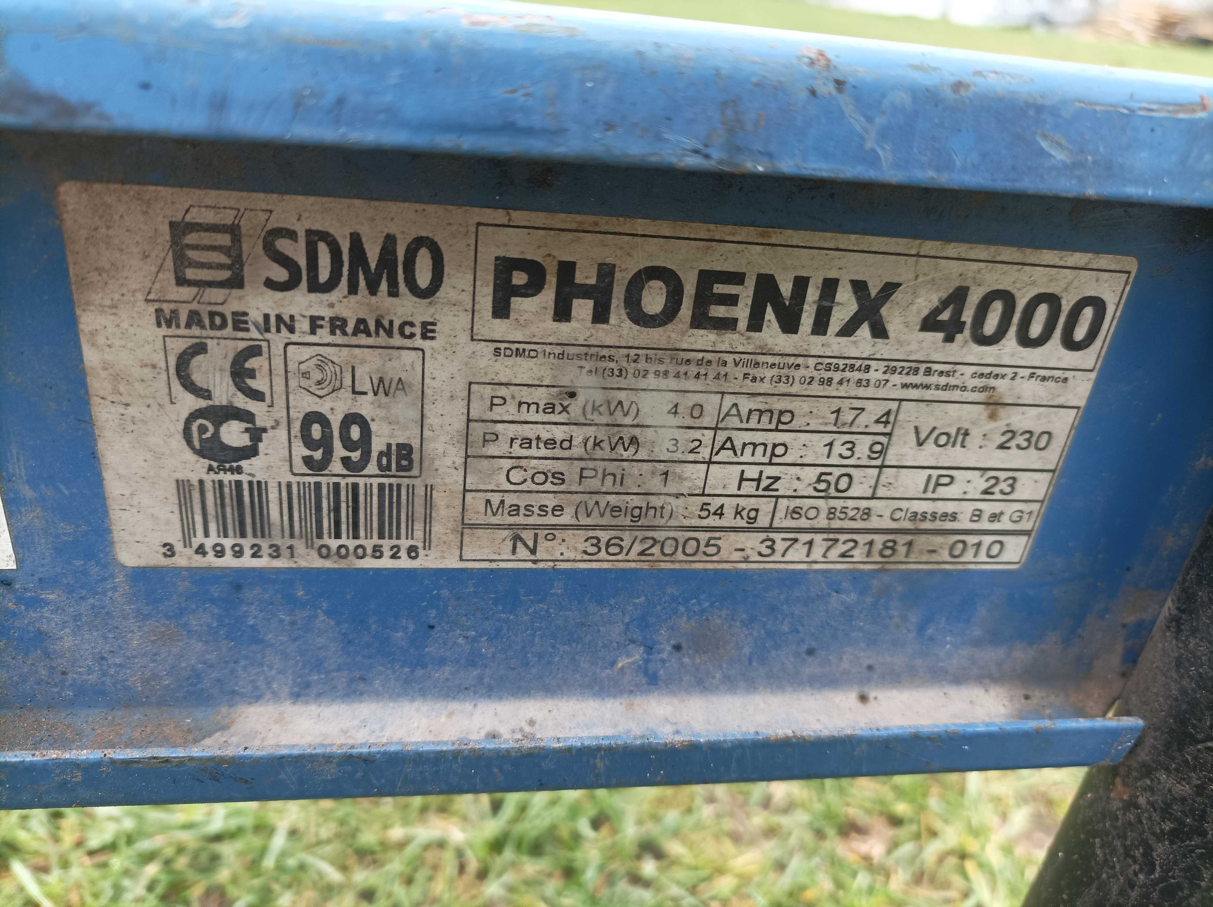 Agregat prądotwórczy SDMO Phoenix 4000 4 kVA
