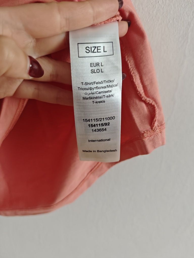 Łososiowa bluzka z krótkim rękawem Orsay L