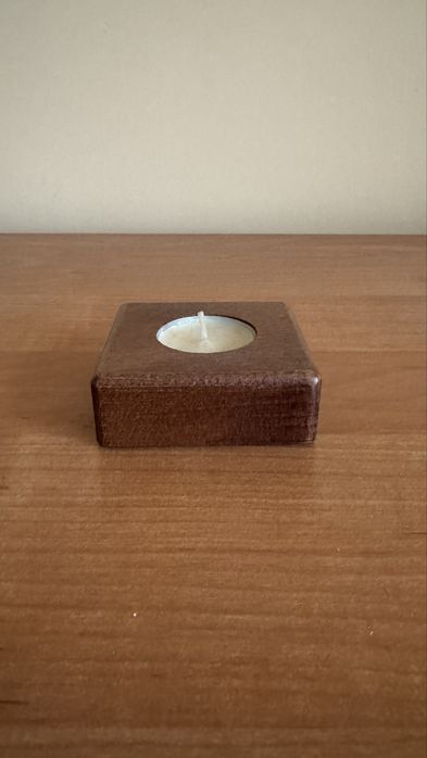 Drewniany pojemnik na tealight