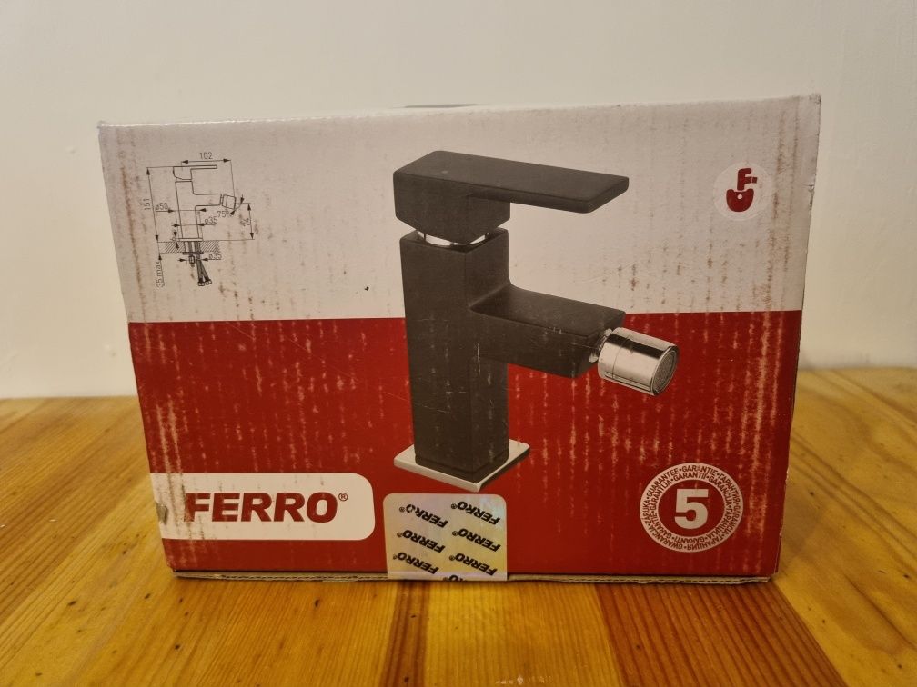 Bateria bidetowa Ferro Staccato czarna nowa