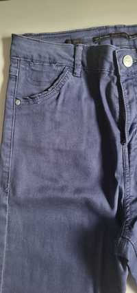 Calças de Cintura Alta - Azul Marinho - Bershka