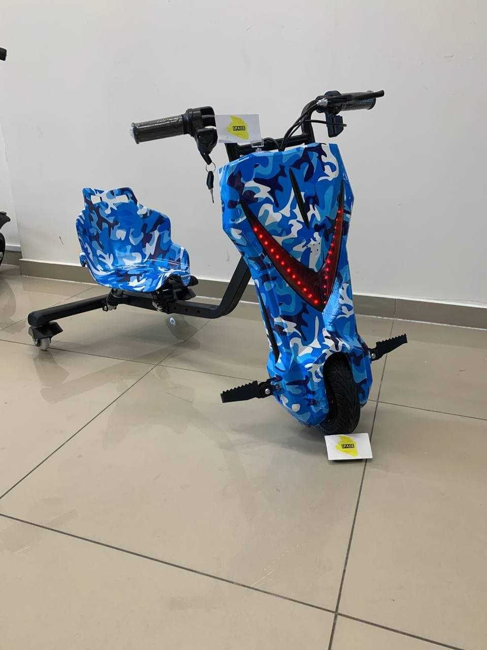 Дрифт-карт элеткроскутер Windtech Drift Cart голубой мелитари