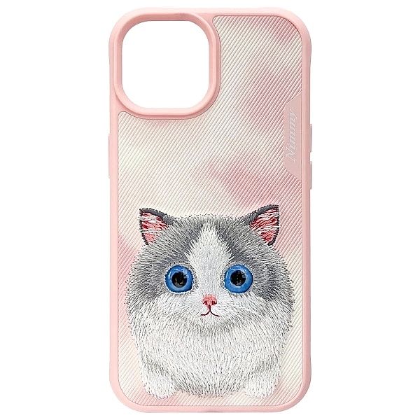 Etui Nimmy Big Eyed Pet 2.0 Cat na iPhone 15 - różowe