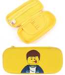 Żółty piórnik szkolny LEGO materiałowy, z zamkiem błyskawicznym
