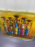 Quadros (2) com moldura - Artesanato de Luanda - "Kifica"