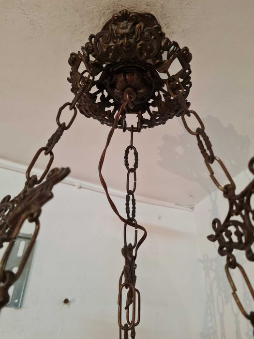 Okazała Lampa wisząca jak naftowa ŻYRANDOL