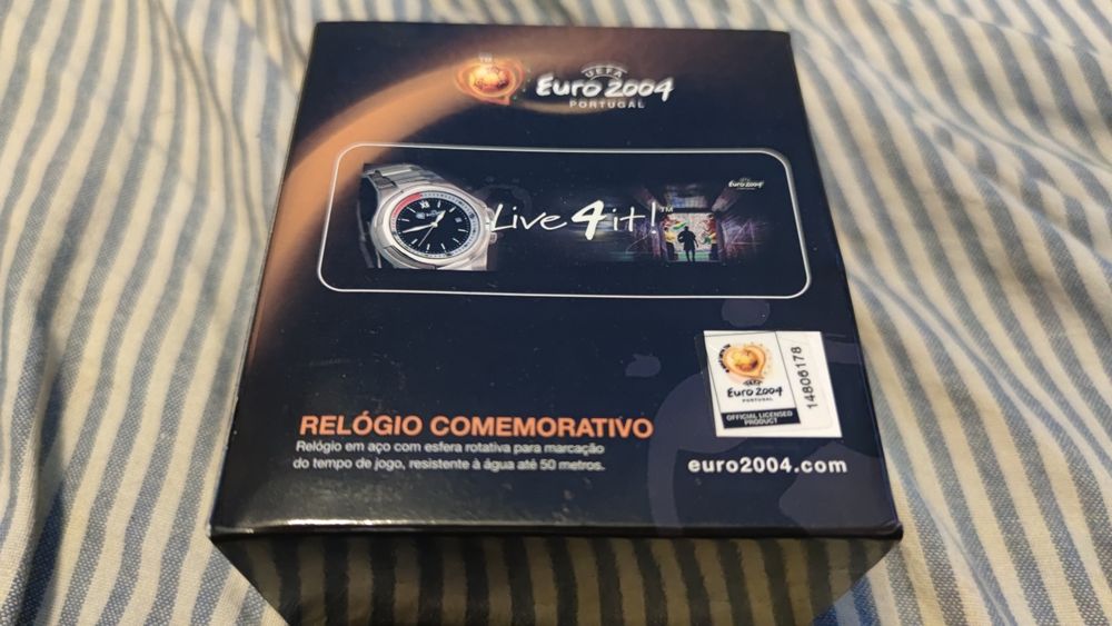 Relogio exclusivo oficial EURO 2004 em estojo