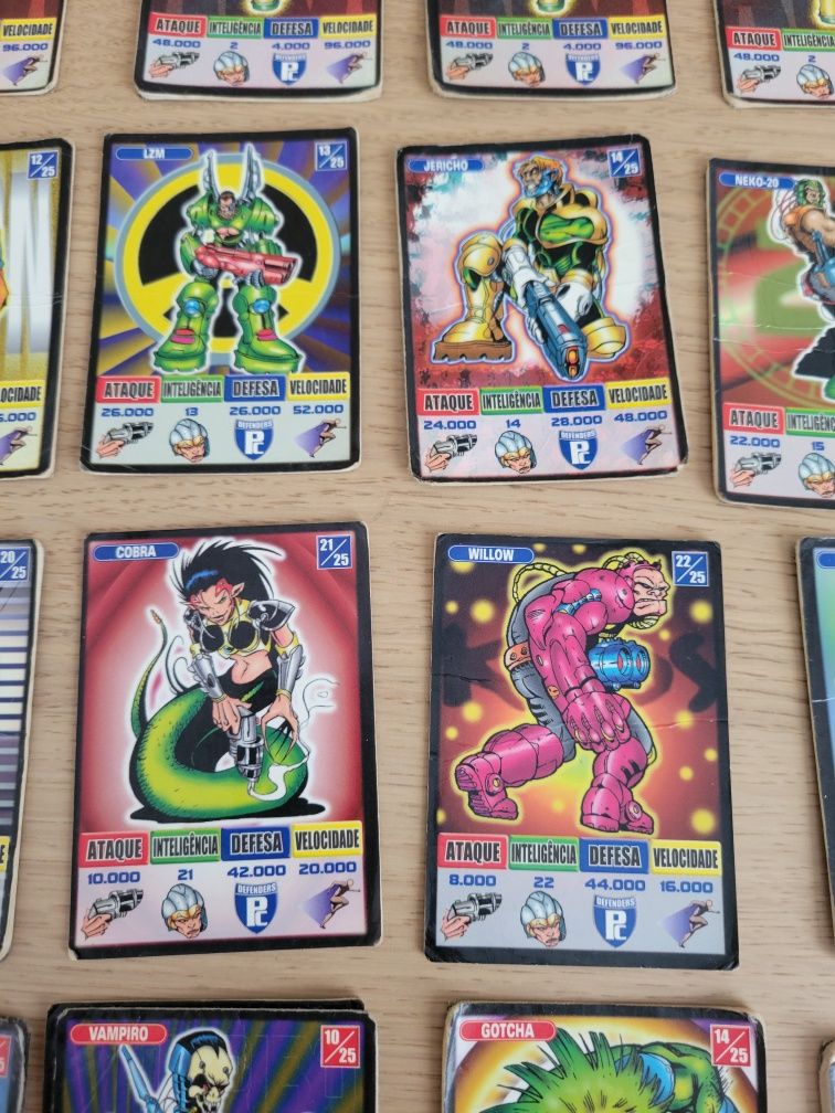 Lote 31 Cartas Bollycao Kaos The Game – Anos 90 – Inclui Raras!