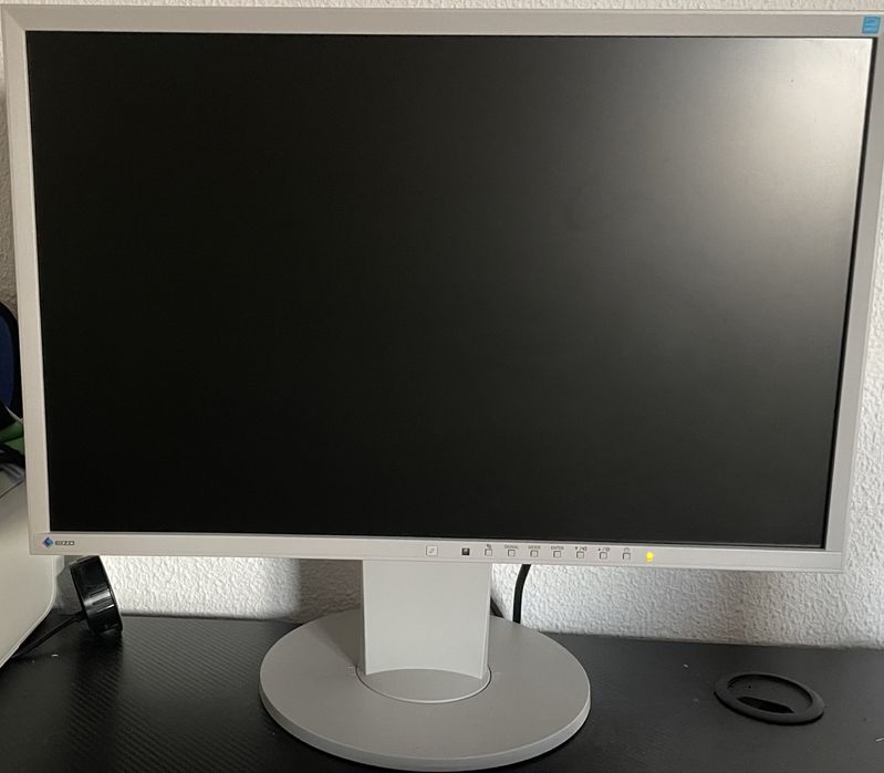 Monitor de cor cinzenta claro