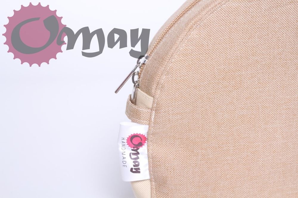 organizer OBAG MOON LIGHT beżowy len biszkopt 2 kieszenie wkład OMAY