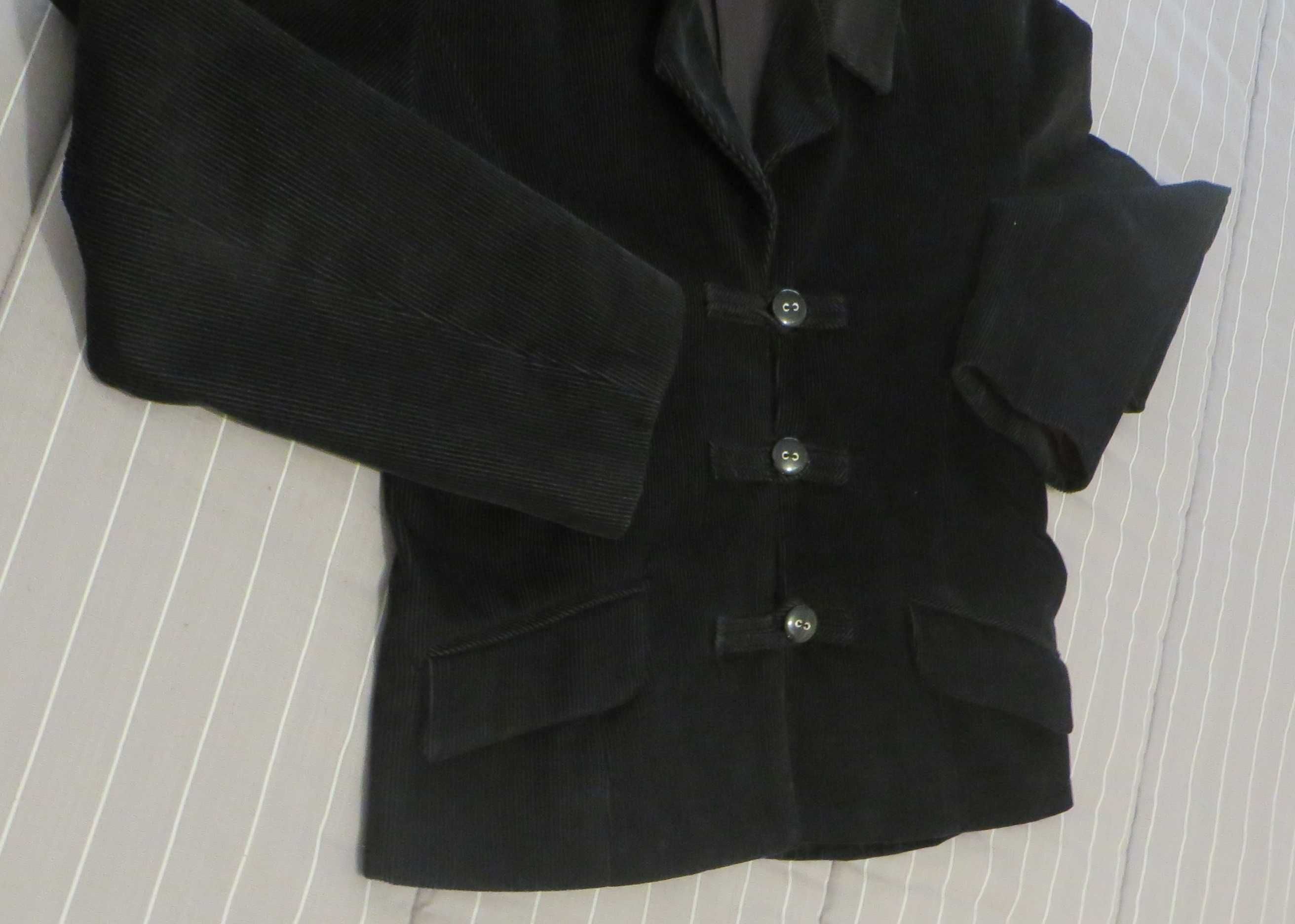 Casaco Blazer , bombazine, preto, Fabricado em Portugal, - Tam. L