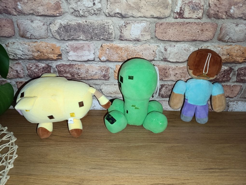 Steve Creeper Ocelot pluszaki z gry Minecraft zestaw maskotek