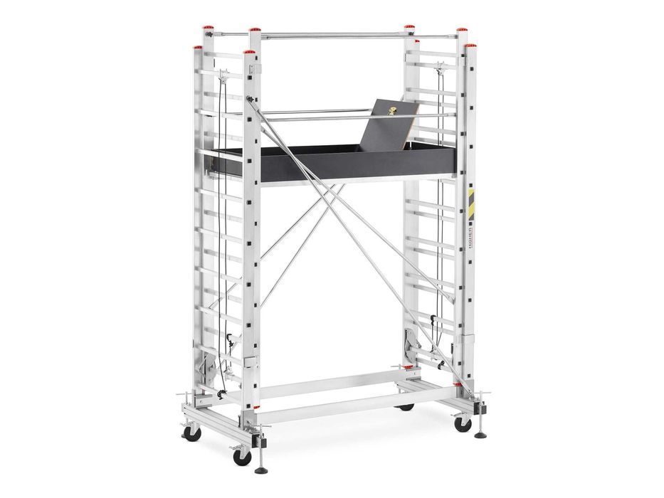 Rusztowanie aluminiowe jezdne wysuwane z linką HIGHER 2x7 4,05m