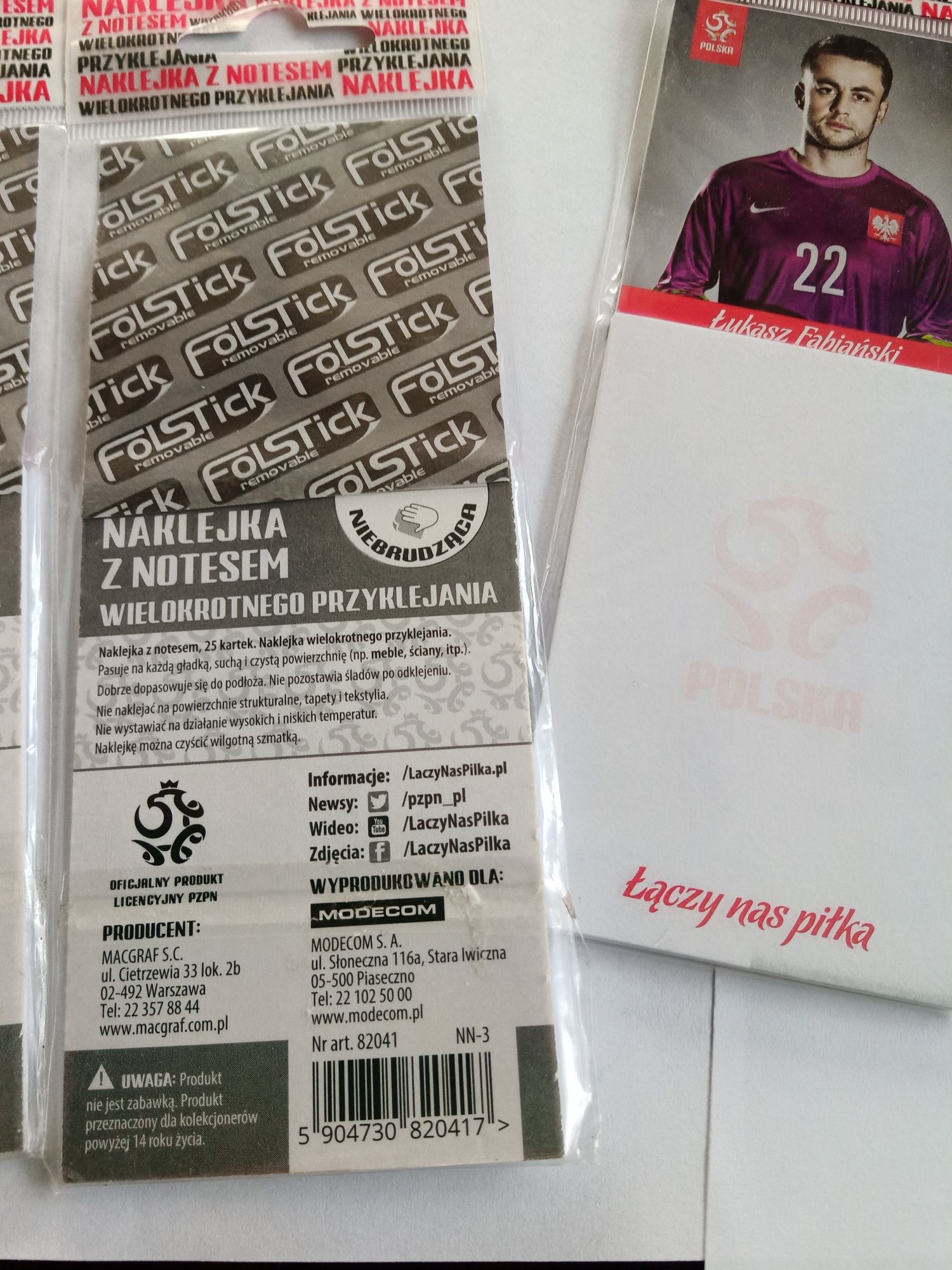 Notesik Łączy nas piłka i naklejka pilkarza