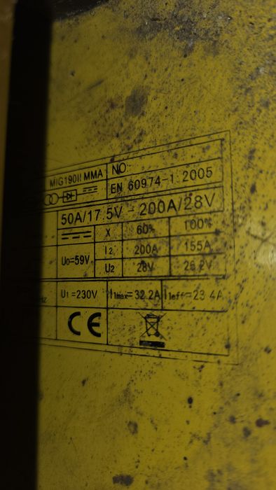 Migomat/spawarka Magnum MIG190II na części MMA