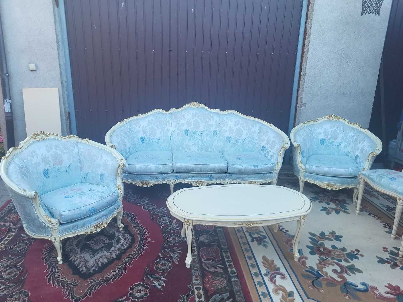 Meble pałacowe LUDWIK XIV komoda witryna sofa fotele stolik krzesła
