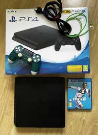 Konsola Sony PS4 Slim 1TB PlayStation 4 ZESTAW Pad gra pudełko