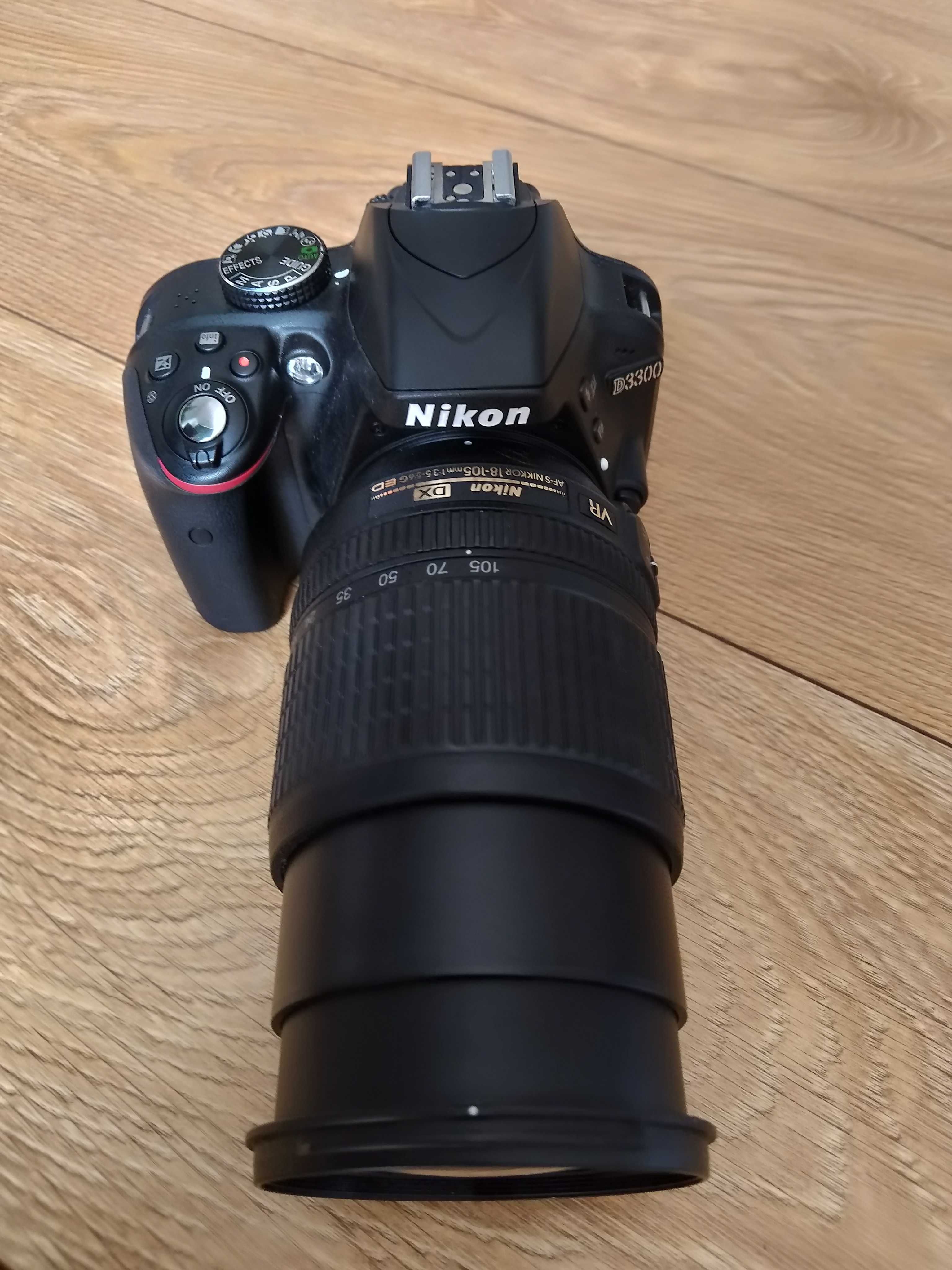 Nikon S3300 Lustrzanka + Obiektyw AF-S Nikkor 18-105mm - ZESTAW