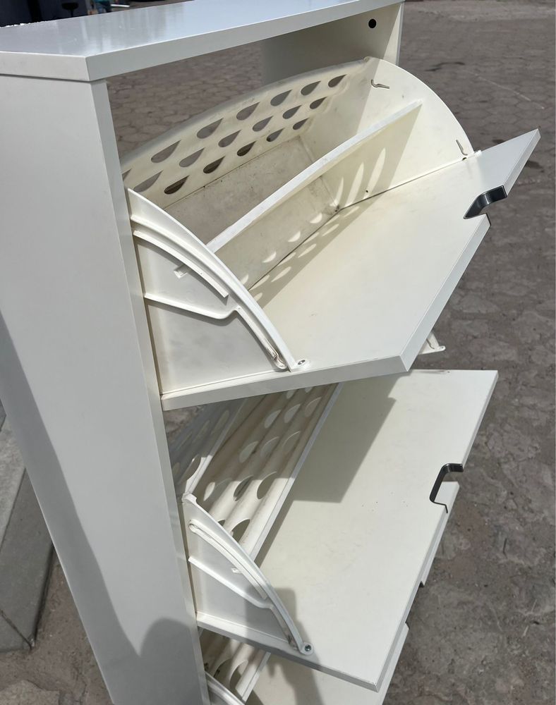 Ikea szafka na buty Szafka na buty, 3 przegrody, biały, 79x29x148