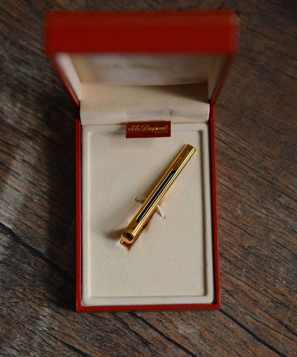 Затискач для краватки ST Dupont. Зажим для галстука. Подарунок