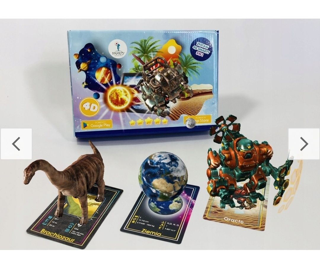 Edukacyjne kart 4D Dinozaury Planety Roboty Interaktywne
Zabawka "Inte