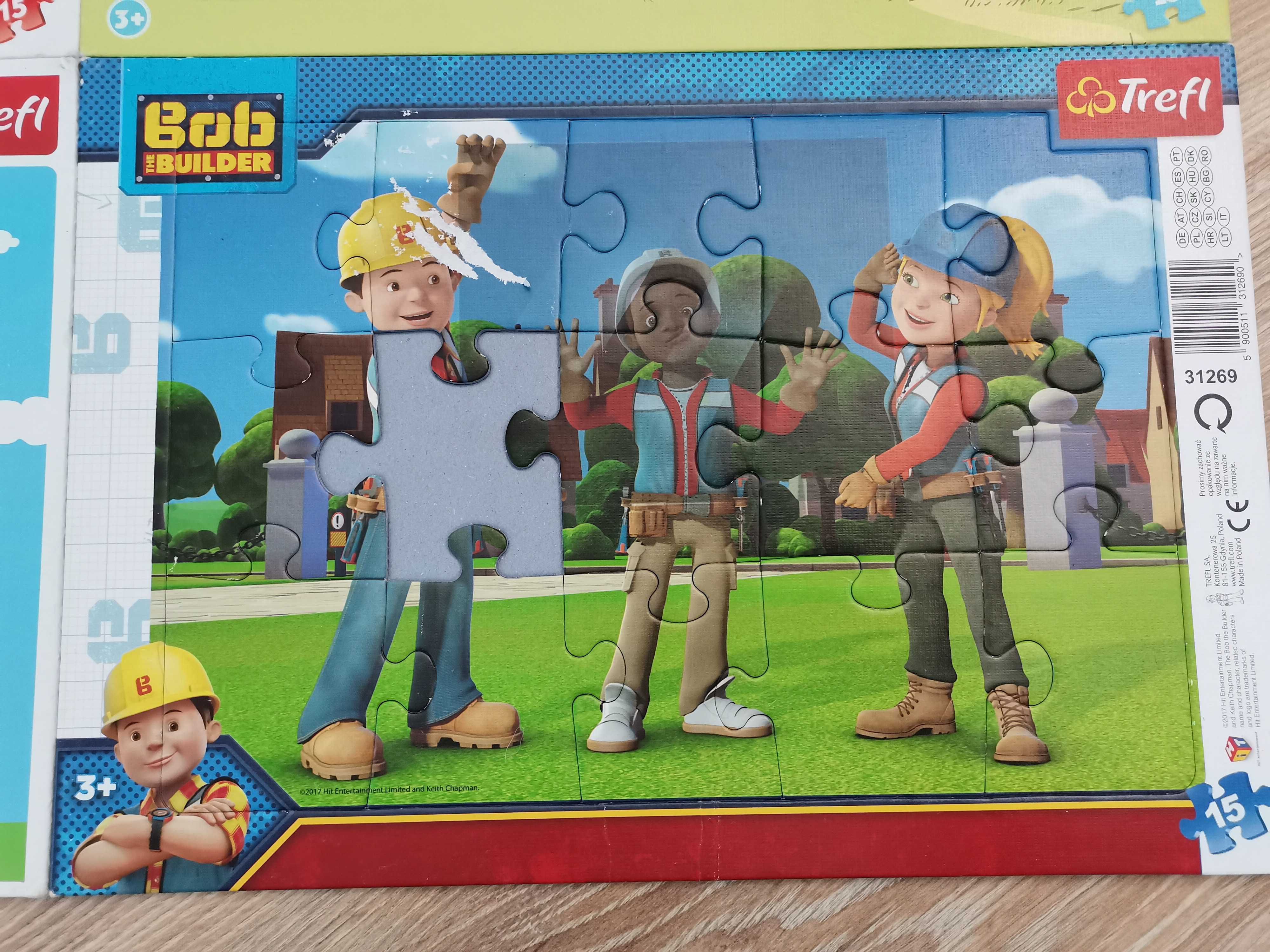 4x puzzle ramkowe 15 elementów 3+