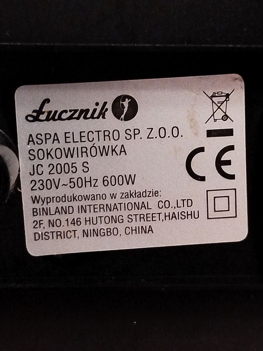 Łucznik sokowirówka 600W