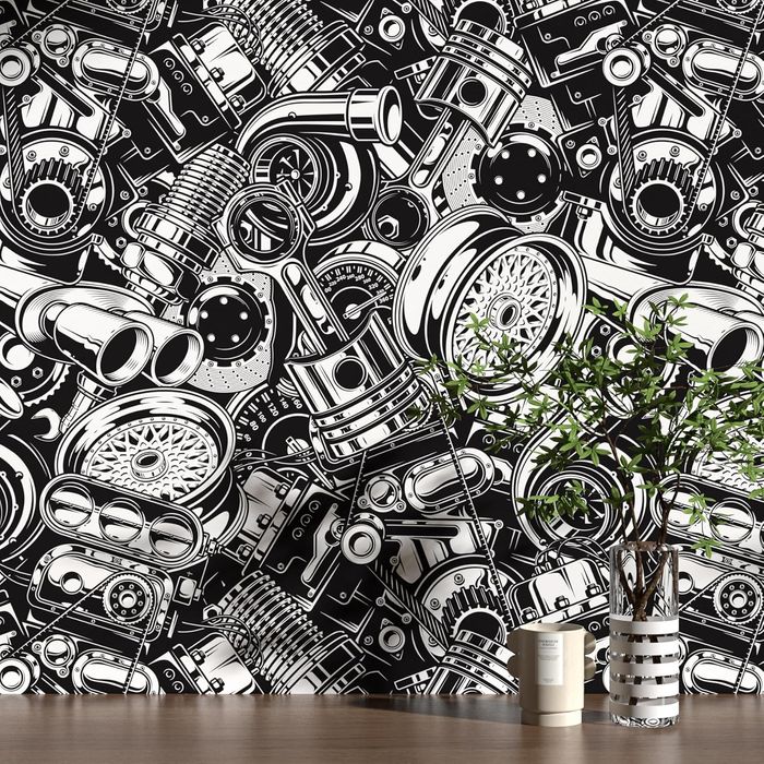 Tapeta Winylowa 44,5x300 cm Samoprzylepna Wodoodporna Czarno-biała