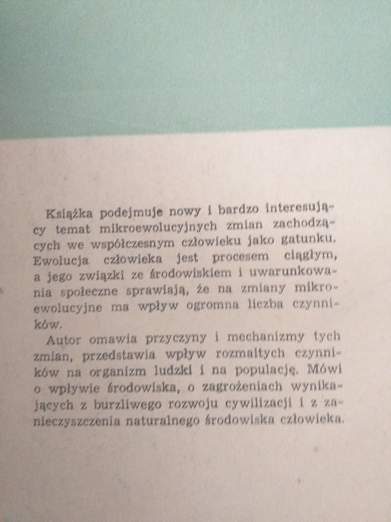 N.Wolański Zmieniający się człowiek PWN 1976