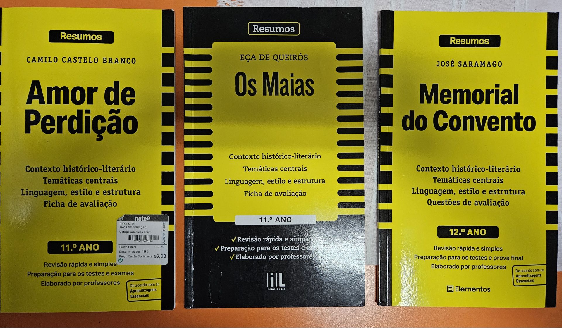 Livros apoio a Obras do 11 ano e 12 ano