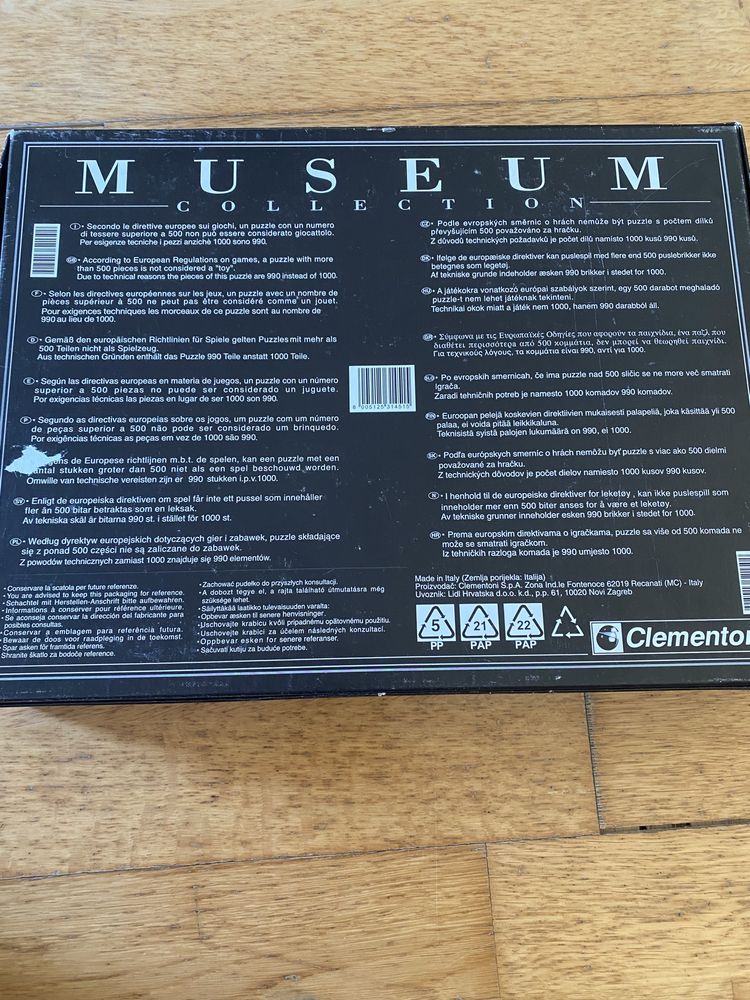 Puzzle Capela Sistina 1000 peças