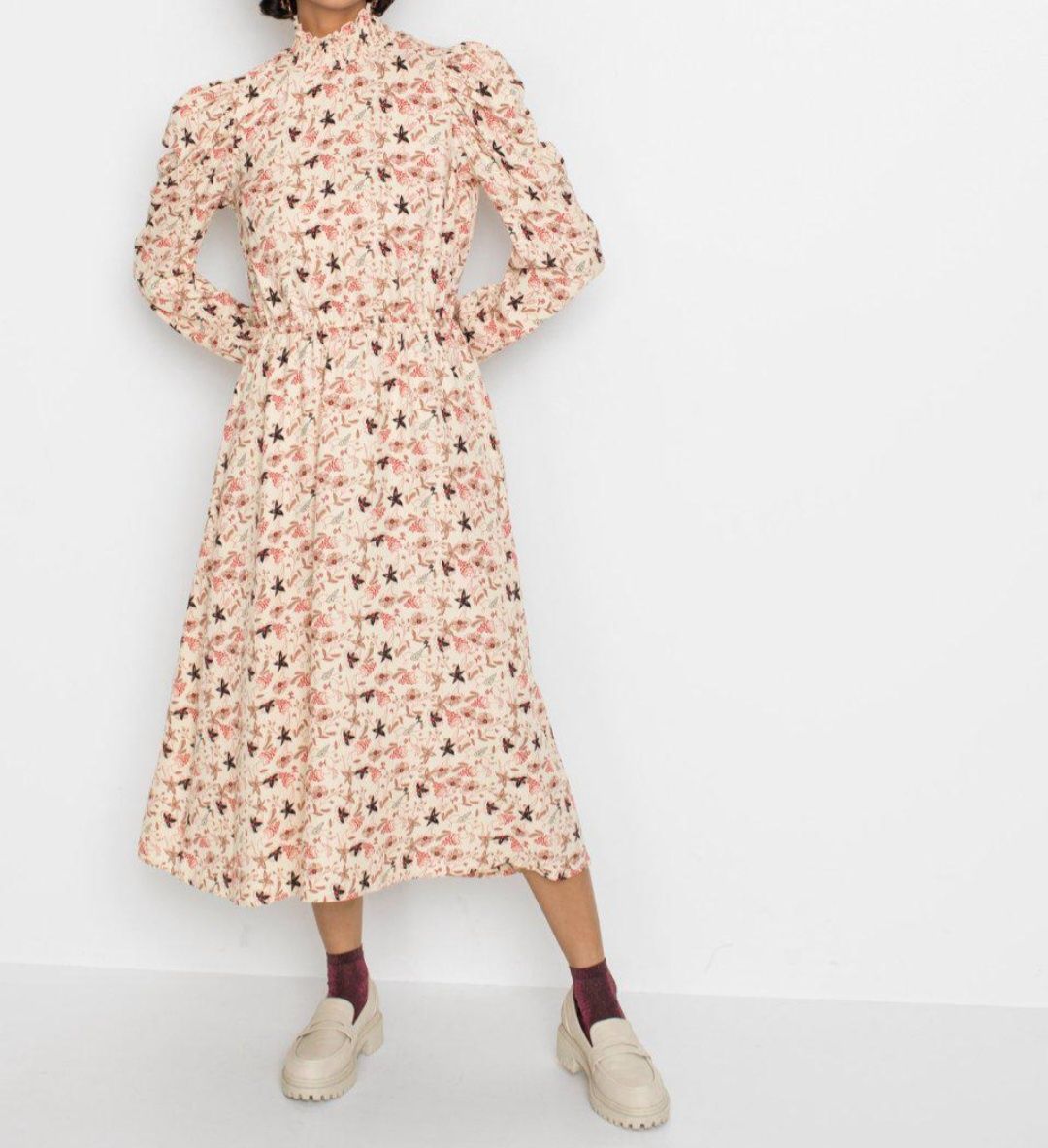 Nowa sukienka boho kremowa 48