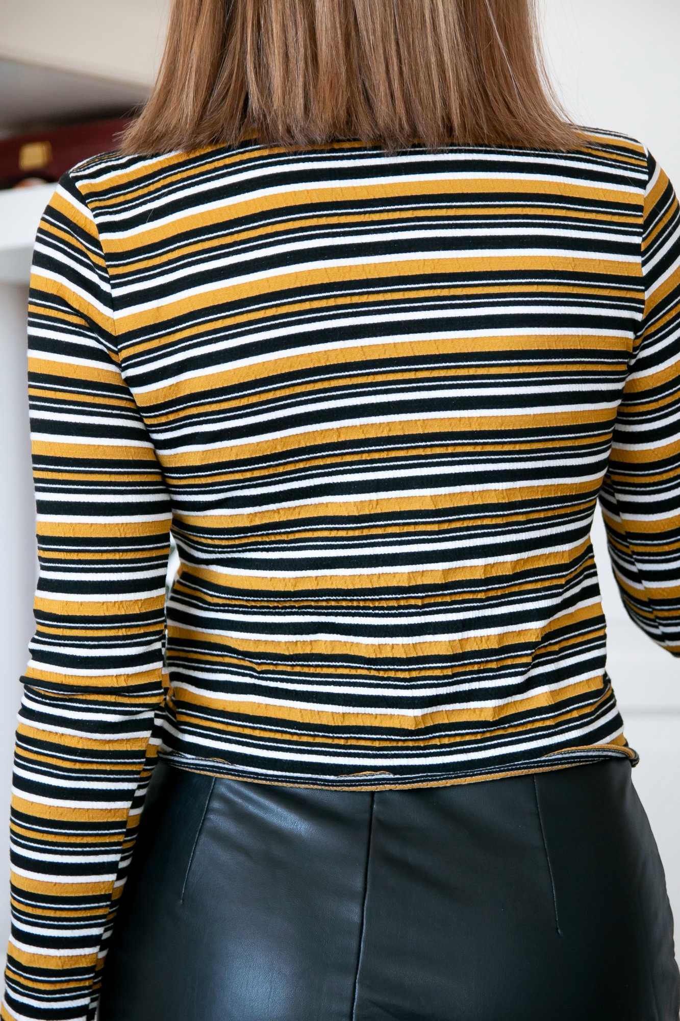 Sweter golf paski lata 90-te Bershka XS S 36 34
