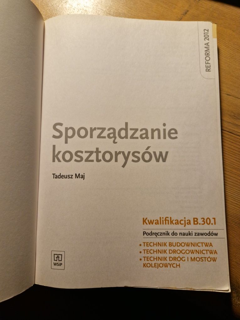 Sporządzanie kosztorysów Podręcznik do nauki zawodowej