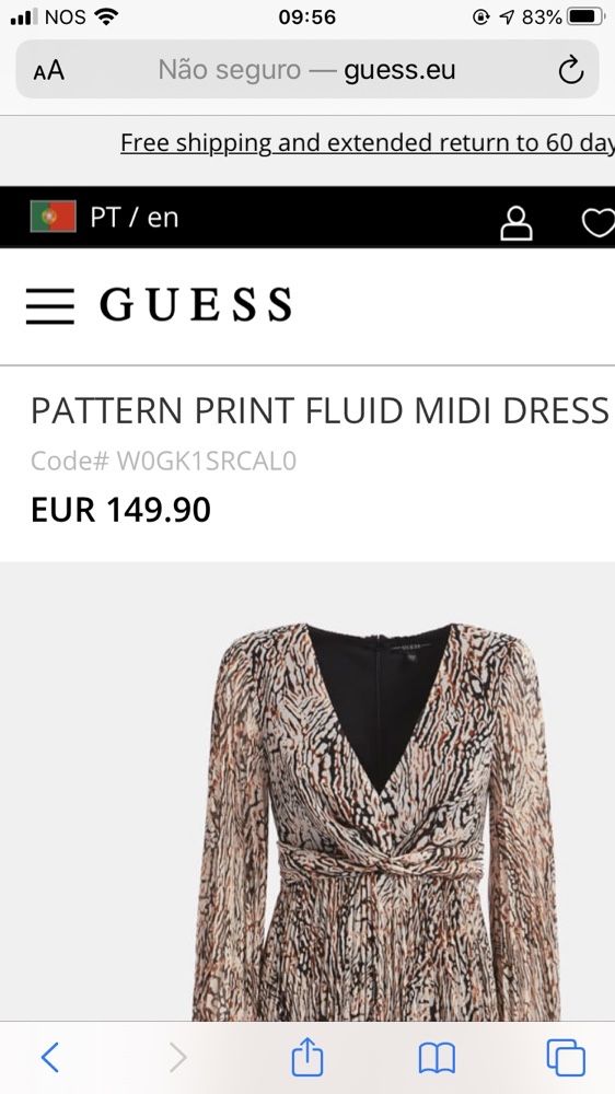 Vestido Guess novo