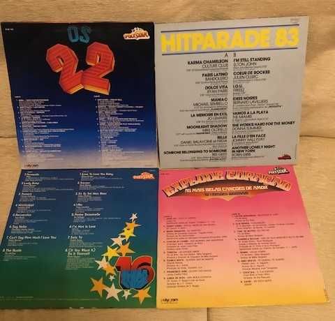 4 discos vinil LP de grandes êxitos, publicação Polystar anos 78 a 83