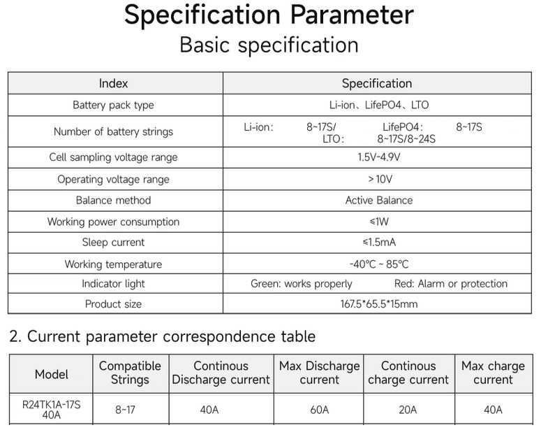 Смарт БМС Daly Smart BMS 100 BALANCE 40A 8S-17S BT + модуль WiFi