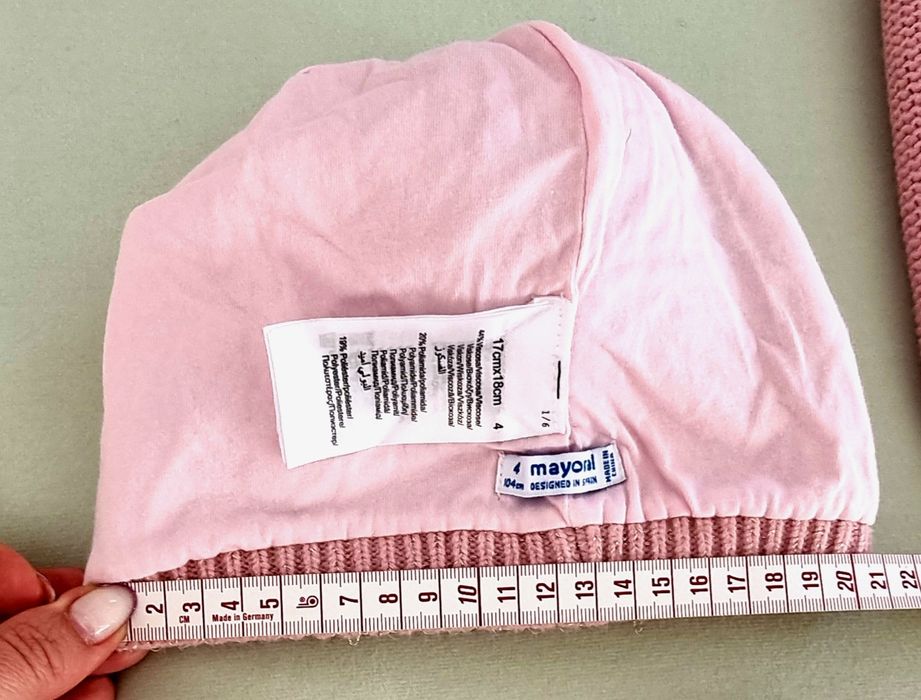 Mayoral Komplet 3 częściowy Czapka Komin Rękawiczki Różowy 104 cm