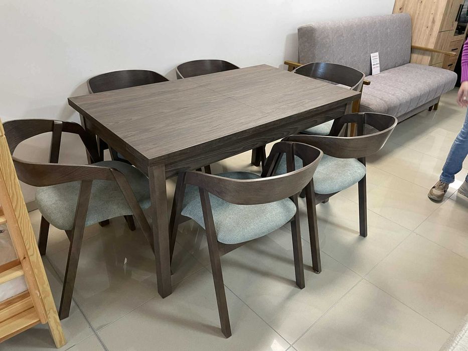 (130WN) Stół rozkładany + 6 krzeseł, wyprzedaż 1999 zł