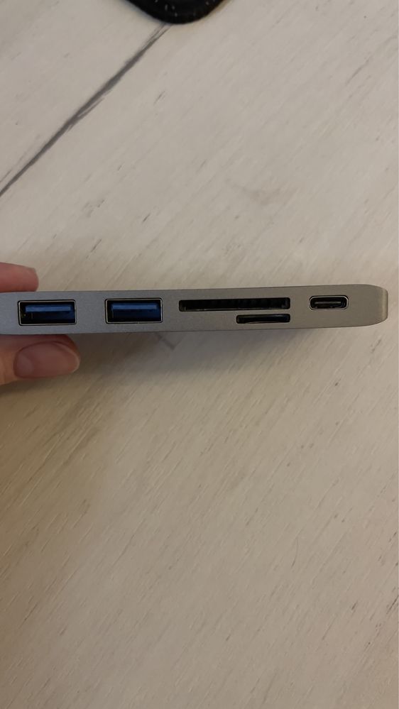 USB хаб Type C MacBook 5 в 1 перехідник Beluck TC1 Aluminum