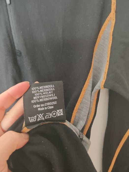 Roz. L bluewear pro worker wełniana termoaktywna bluzka half zip 100%